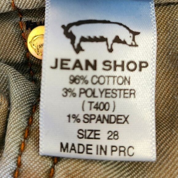 JEAN SHOP Stevie Union Wash Flare Cut Cotton Stretch Dark Soft Denim Jeans sz28 - Picture 9 of 12